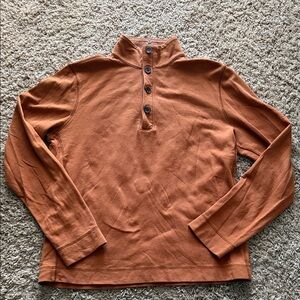 Banana Republic Men's Rust Zip-Up Sweater